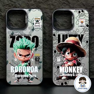 เคสโทรศัพท์มือถือชุบไฟฟ้า แบบนิ่ม ลายการ์ตูนวันพีช และฉลากลูฟี่ สําหรับ IPhone 13 14 15 11 12 Pro Max XS Max XR X 15 14