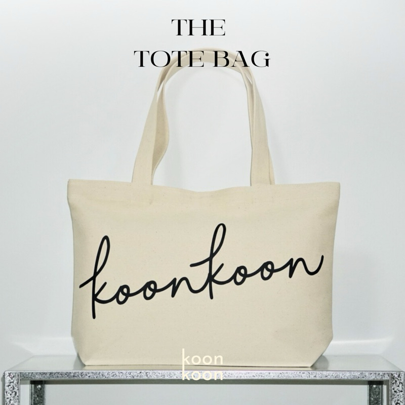 KOON KOON The Tote Bag original logo กระเป๋าผ้าที่มีสไตล์และจุของได้เยอะ