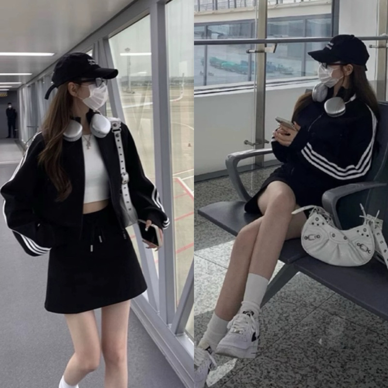 Sport skirt set ชุดเซ็ตเสื้อ+กระโปรง(ซับกางเกงด้านใน)