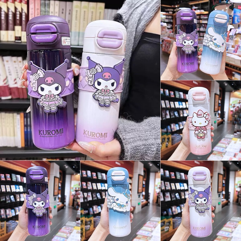 กระบอกน้ำเด็กไปโรงเรียน 2 in 1 มีหลอดดูด + ยกดื่ม ขนาด 500 ml. สแตนเลส 316 มีสายหิ้วถอดได้ มียางรองก้นขวดคะ