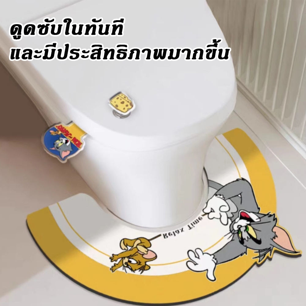 แผ่นตัวดูดซับห้องน้ำดูดซับน้ำได้ดีUโคลนไดอะตอมพรมปูพื้นรูปกันลื่นพรมเช็ดเท้า - รูปที่ 2