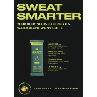 WILDER Salt Electrolytes ให้ความสดชื่นอย่างรวดเร็ว แบบ set 3 ซอง | เกลือแร่เข้มข้น สำหรับคนออกกำลังกาย