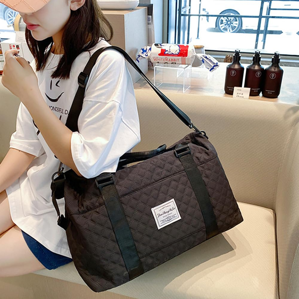 สุภาพสตรีกระเป๋าสะพายขนาดใหญ่ Tote Bag กระเป๋ายิมสำหรับผู้หญิง กระเป๋าวันหยุดสุดสัปดาห์สำหรับผู้หญิง