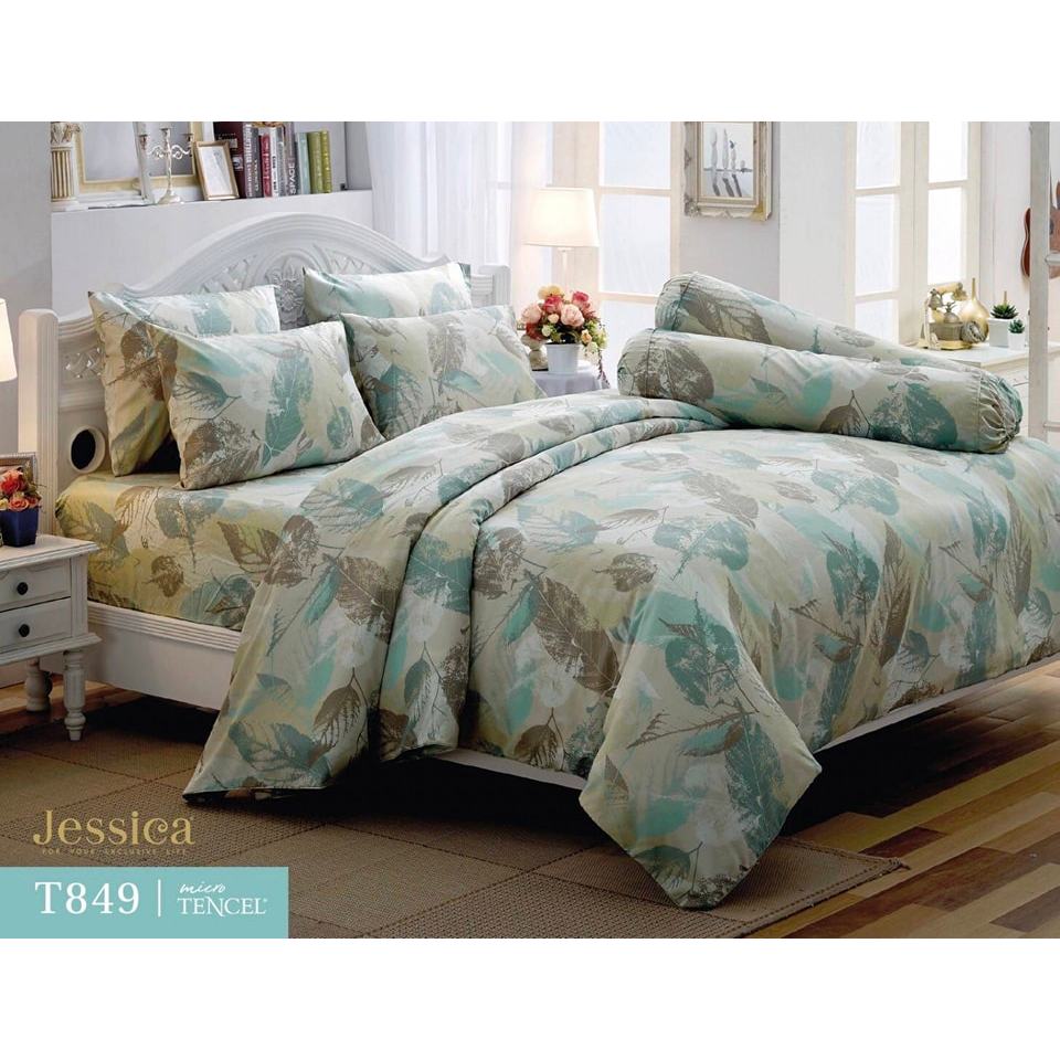 T849 JESSICA TENCEL ทอ 500 เส้น ชุดเครื่องนอนเจสสิก้า ผ้าปู 6 ฟุต ผ้าห่ม สัมผัสเรียบหรู ดุจเเพรไหม