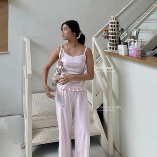 Pointelle pants กางเกงขายาวผ้าฉลุ*พร้อมส่ง*