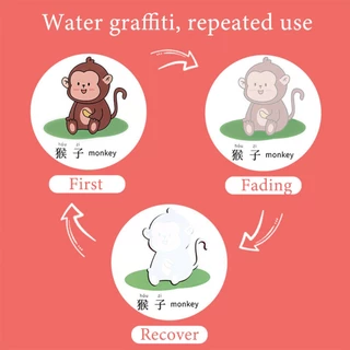 การ์ดแฟลช Doodle สำหรับเด็ก การ์ดการศึกษาปฐมวัย ผลไม้ สัตว์ ฉีกขาดยาก ลบได้ ของเล่นของขวัญ