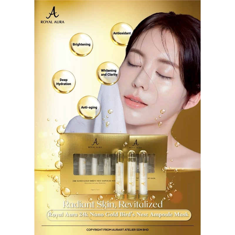 👸มากส์กหน้าทองคำ24k+รังนก 💯ROYAL AURA Radiant skin 👑