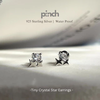 Pinch Saturn Heart Earrings ต่างหูวงแหวนหัวใจ เงินแท้ silver 925