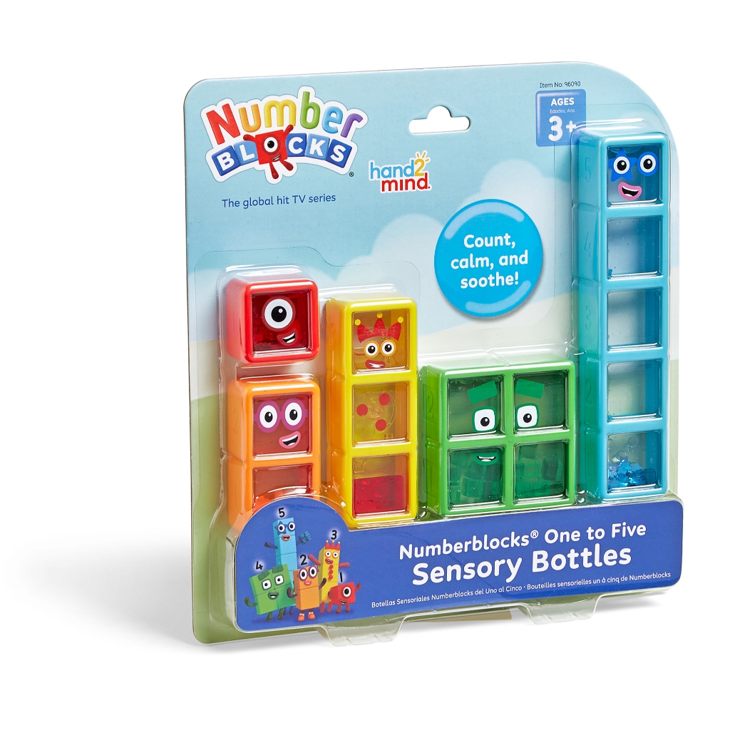 [3ขวบ+] ขวดกระตุ้นประสาทสัมผัสนัมเบอร์บล็อกส์ ตัวเลข 1-5 "Numberblocks® One to Five Sensory Bottles [Hand2Mind]