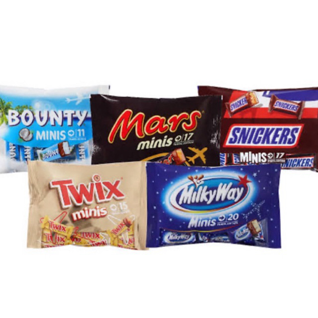 ช๊อกโกแลต mars snickers Twix bounty milkyway 333 กรัม