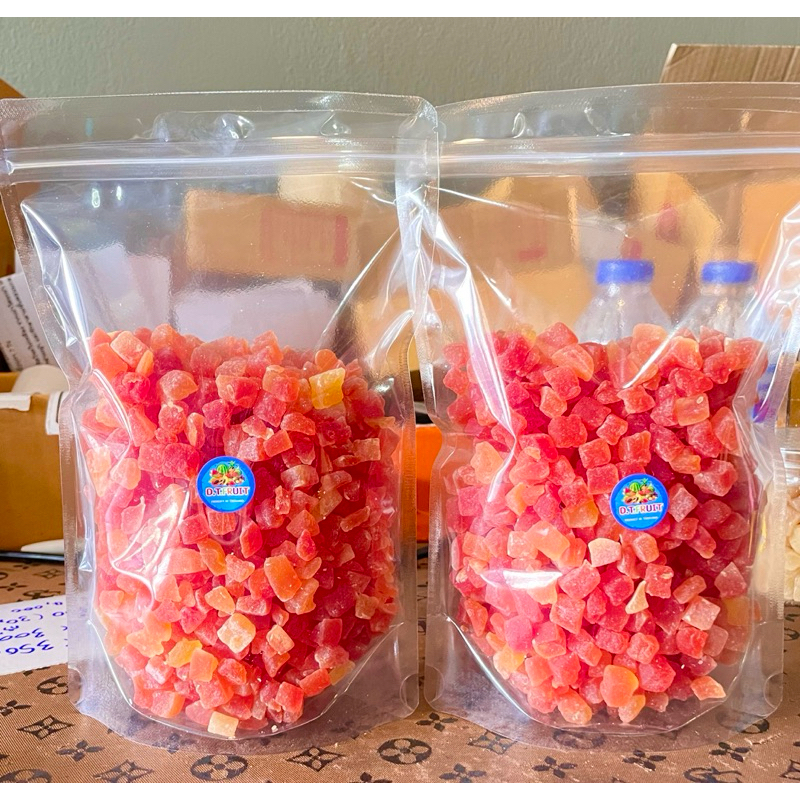 มะละกออบแห้ง หั่นเต๋า (สินค้าไทยผลิตในไทย)