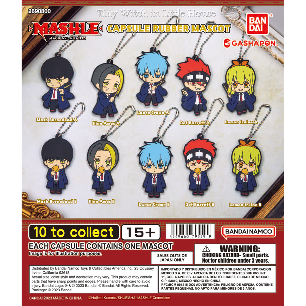 MASHLE CAPSULE RUBBER MASCOT ศึกโลกเวทมนตร์คนพลังกล้าม งาน Bandai แท้ จากญี่ปุ่น