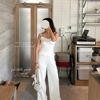 Pointelle pants กางเกงขายาวผ้าฉลุ*พร้อมส่ง*