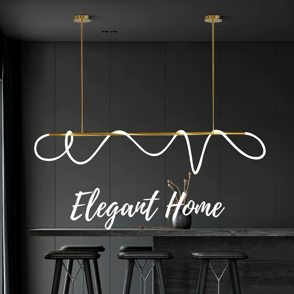 【Elegant Home】โคมไฟระย้า โคมไฟเพดาน ไฟแต่งร้าน โคมไฟ 3สี โคมไฟแขวน สำหรับตกแต่ง เคาน์เตอร์บาร