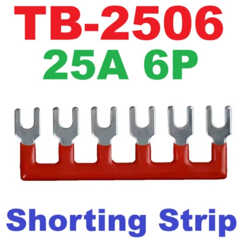 10ชิ้น TB-2506 จั้มเปอร์ สำหรับเทอร์มินอลบล็อก 6 ช่อง Jumper Bar for Terminal Block 6 pin Connector 