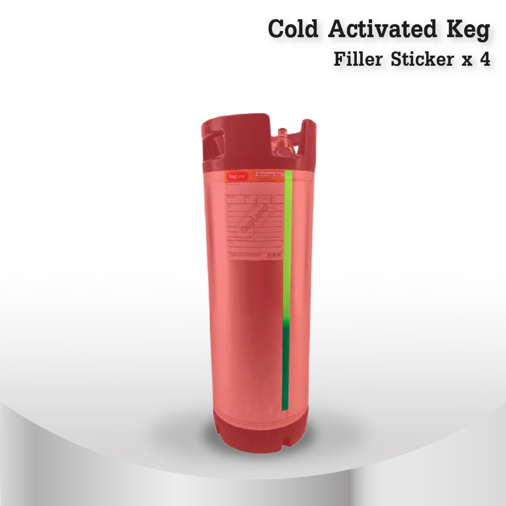 Cold Activated Keg Filler Sticker x 4