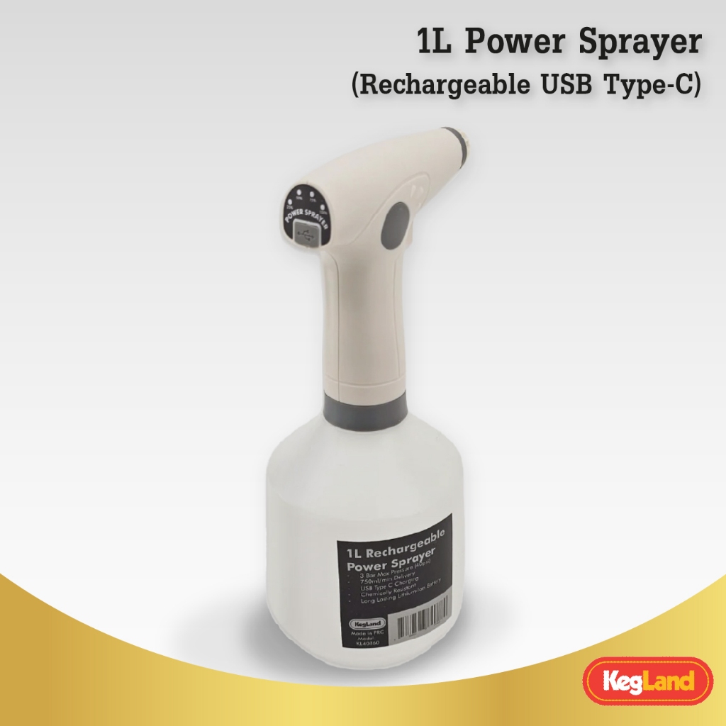 1L Power Sprayer (Rechargeable USB Type-C)