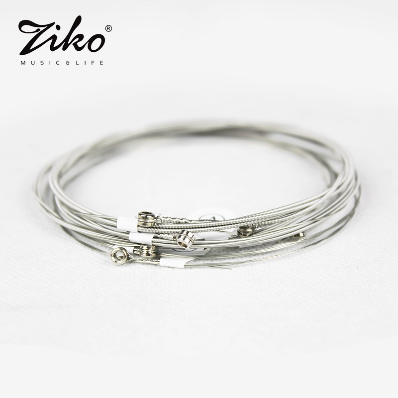 สายกีต้าร์โปร่ง ZIKO ชุบเงิน 1ชุด มี 6เส้นครบ เบอร์10/11/12 สัมผัสดี ทนทาน - รูปที่ 3