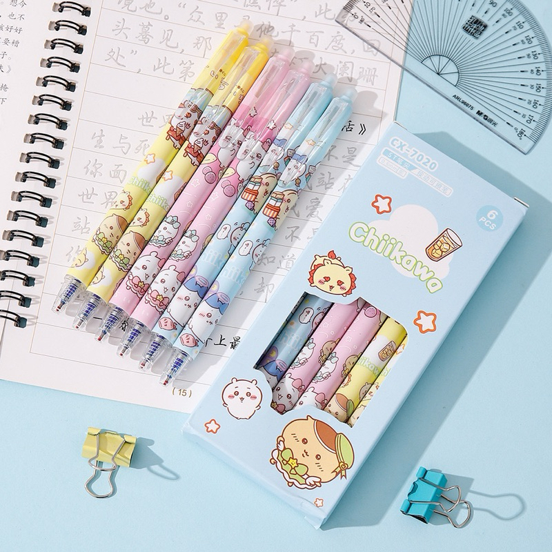 ปากกาลบได้ ชิคาว่า หมึกน้ำเงิน 6ชิ้น/กล่อง ขนาด 0.5มม. สินค้าพร้อมจัดส่ง