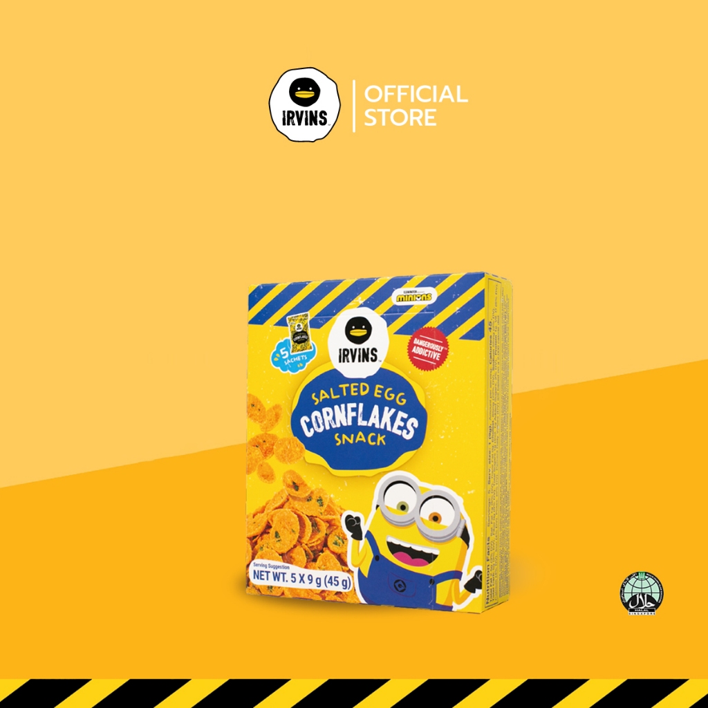 IRVINS x MINIONS คอนเฟลก รสไข่เค็ม (Salted Egg Cornflakes Snack) ขนาด 45 g