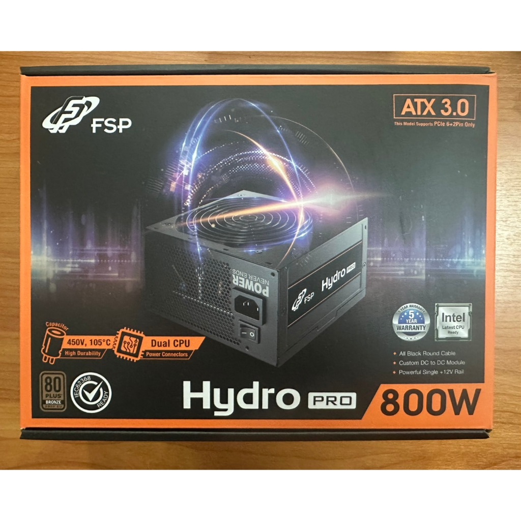 FSP HYDRO PRO 800W (80+BRONZE) [มือสอง]