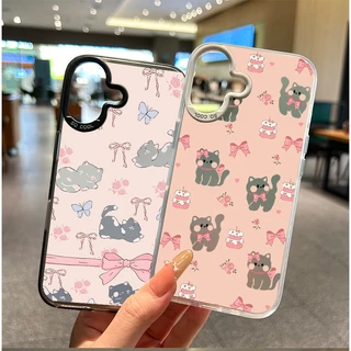 เคสน่ารักการ์ตูนแมวน้อยสีชมพู เคสVIVO Y20 Y20s Y12s Y12A Y15s Y15A Y01 Y21 Y21T T1X Y33S Y33T Y17s Y28 Y16 Y02s Y56 Y27s