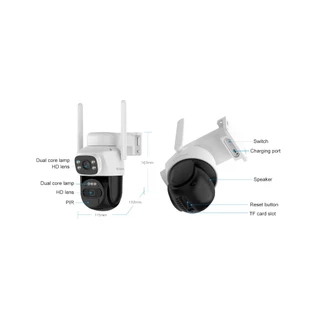 Vstarcam CB622DR กล้องWifi กล้องวงจรปิด Dual Lens โซล่าเซลล์ มีแบตในตัว ภายนอก กันน้ำ