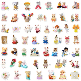 💥จัดส่งไว💥(362)สติกเกอร์ตกแต่งรูปซิลวาเนียนแฟมิลี่ 100 ชิ้น