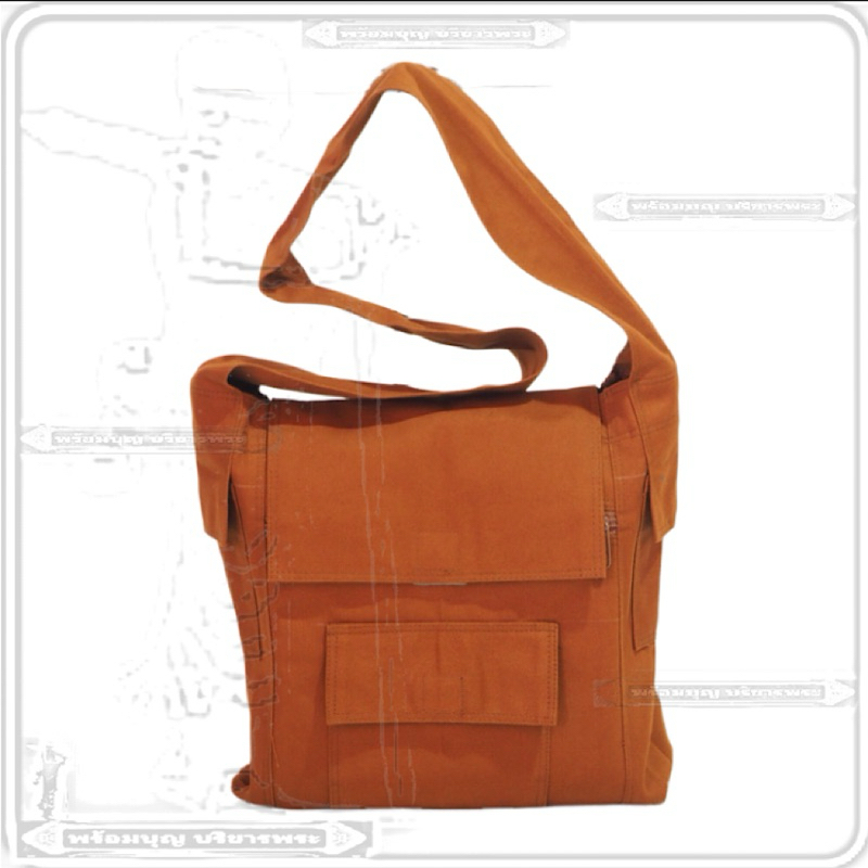 กระเป๋า / ย่าม ผ้า โทเรหนา ขนาด กว้าง 10นิ้ว สูง 11นิ้ว  กระเป๋า ใส่ จีวร #ร้านพร้อมบุญ บริขารพระ - รูปที่ 5