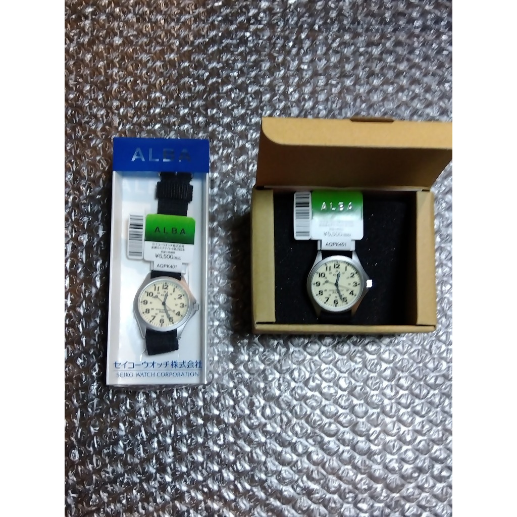 SEIKO Alba AQPK401 Men's Nylon Strap Full-Luminous Dial【Direct from Japan】