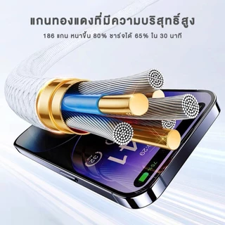 ⚡ส่งจาก กทม⚡สายชาจไอโฟน15 รองรับการชาร์จเร็วหัว Type-c ชาร์จเร็วใน 1 ชั่วโมง อุณหภูมิต่ำ ป้องกันเครื่องร้อน