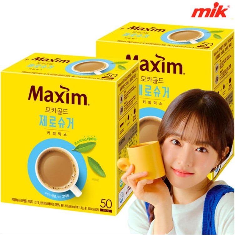 พร้อมส่ง 모카골드제로슈거 กาแฟมอคค่า 3in1 สูตรไม่มีน้ำตาล Maxim Mocha Gold Zero Sugar Coffee Mix 575g (50 ซอ