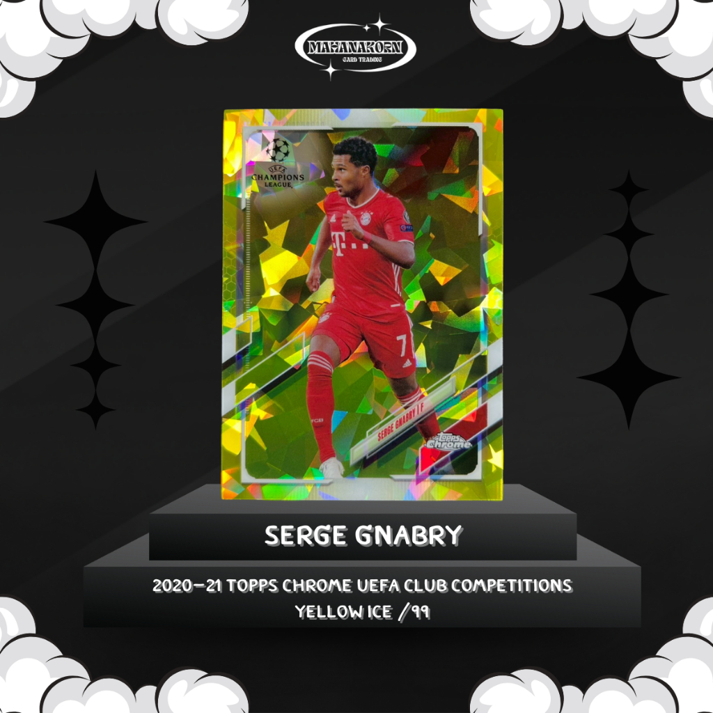 Serge Gnabry 2020-21 Topps Chrome UEFA Club Competitions Yellow Ice /99