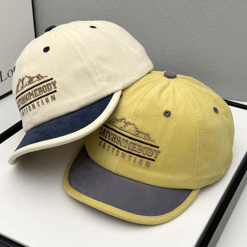 หมวกเบสบอล หมวกกีฬาสี แก๊ป ปัก สีซีด cap สไตล์วินเทจใ มีปีก ปรับขนาดได้ มี 4สี