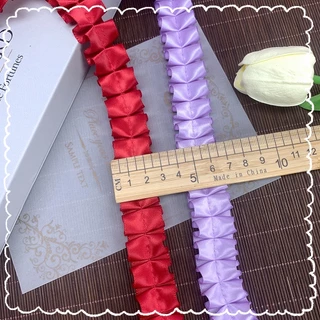 ริบบิ้นลูกไม้ ลูกไม้ซาติน ลูกไม้จีบ ลูกไม้ระบาย กว้าง2.5ซม.🩷15 สีสวย