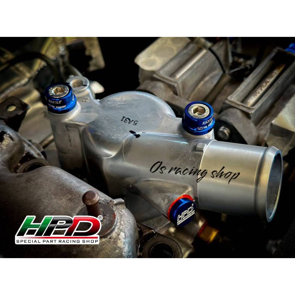 น๊อตยึดแป้นคอน้ำเดิมHPD ตรงรุ่น  D-max/All-new น๊อตเลส-แหวนCNC ชุด2ตัว