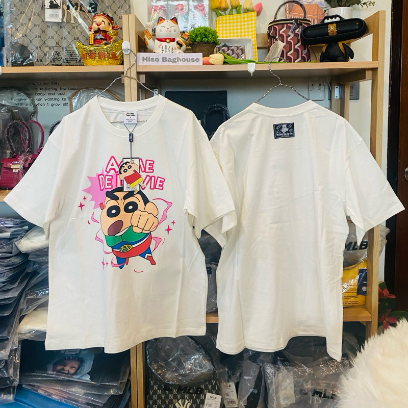 🎈พร้อมส่ง  เสื้อ ADLV ACTION KAMEN SHINCHAN SHORT SLEEVE T-SHIRT CREAM