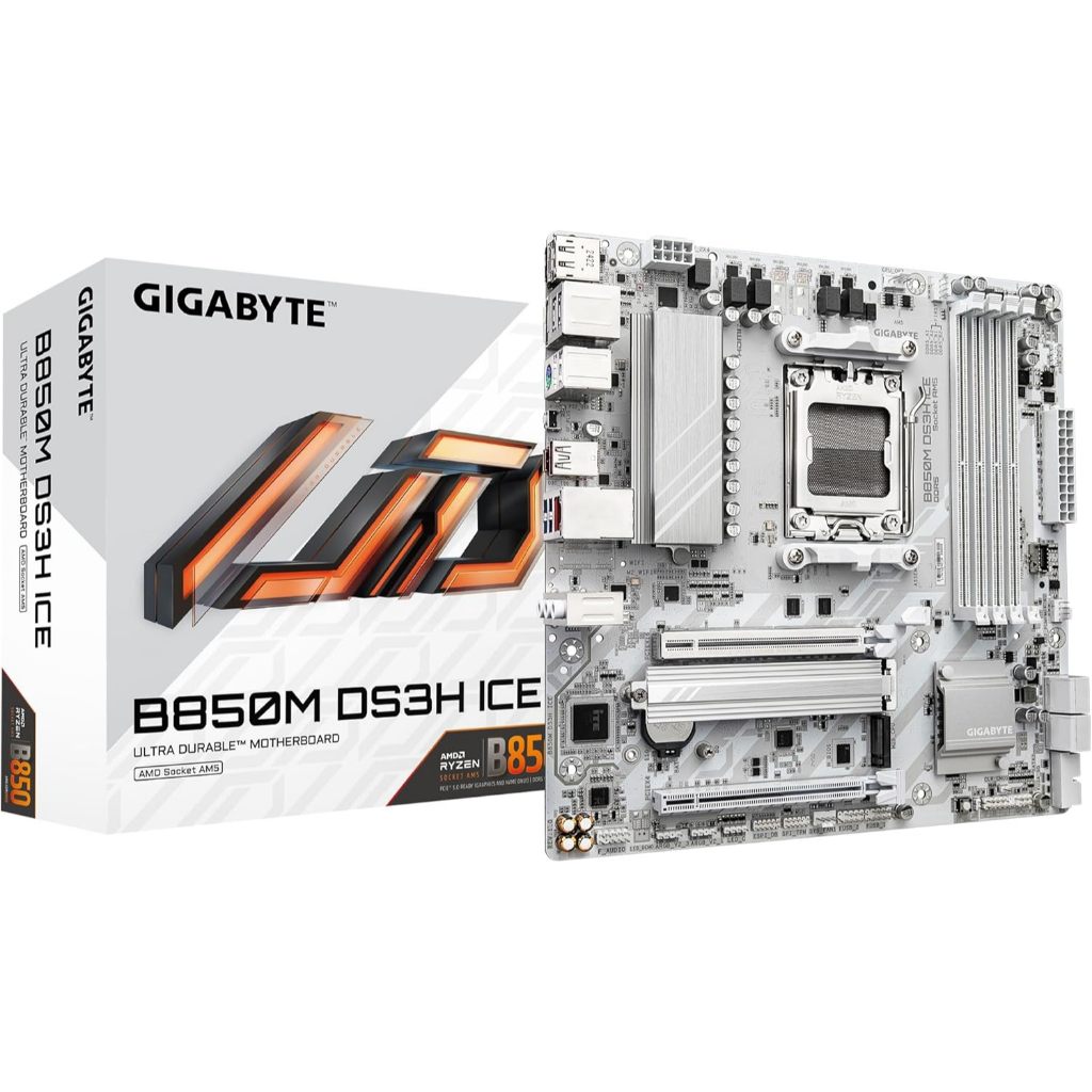 MAINBOARD (AM5) GIGABYTE B850M DS3H ICE DDR5