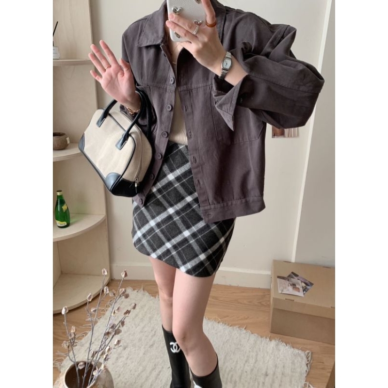 Jacket เชิ้ตรุ่นใหม่ ดีเทลกระเป๋าหน้าคู่ ป้ายwanwan