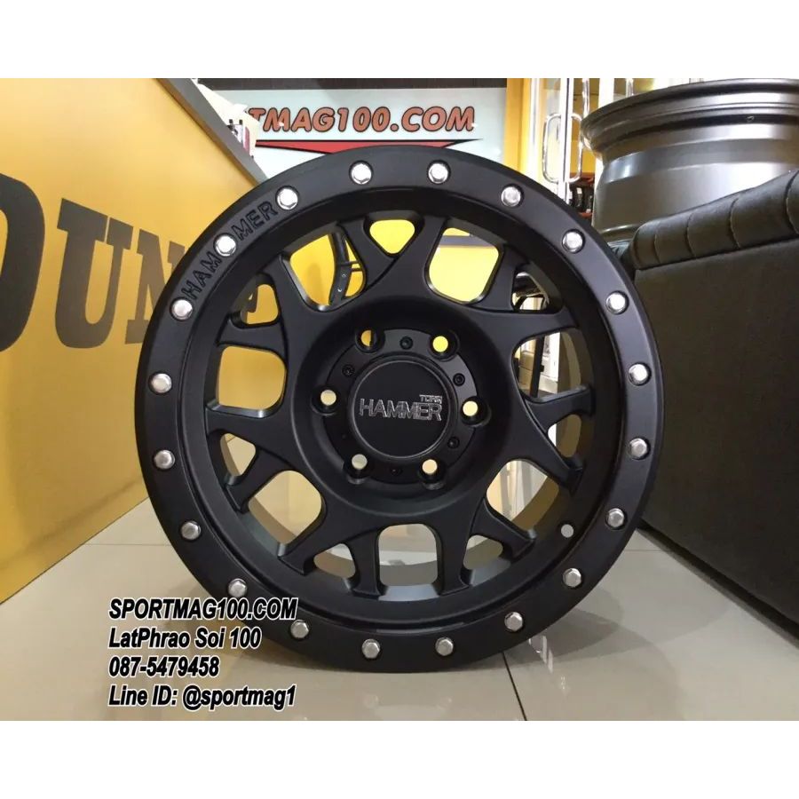 ล้อแม็กซ์ HAMMER HM3 สีดำด้าน 8.5x17 6รู139 ET20 [16640]