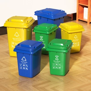ถังขยะ ถังขยะกทม. มีล้อ ฝาเปิด 30L 50L 100L 120L ถังพลาสติก สีเขียว สีฟ้า คุณภาพดี ทนทาน สวยงาม ไซส์ใหญ่ ถังขยะ ทนทาน