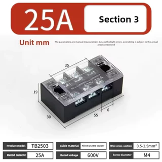 45A เทอร์มินอล บล็อกต่อสาย Terminal รุ่น TB45 3-12 ช่อง (45A 600V) Terminal Block TB-45