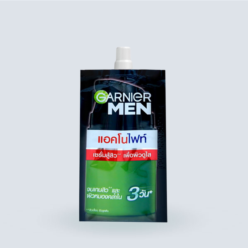 การ์นิเย่ เมน แอคโนไฟท์ ไบรท์เทนนิ่ง เซรั่ม ครีม Garnier Men Acno Fight Brightenning Serum Cream (7m