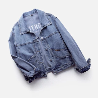 เสื้อแจ็ตเก็จยีนส์ผู้หญิง สไตล์เกาหลี พร้อมส่ง