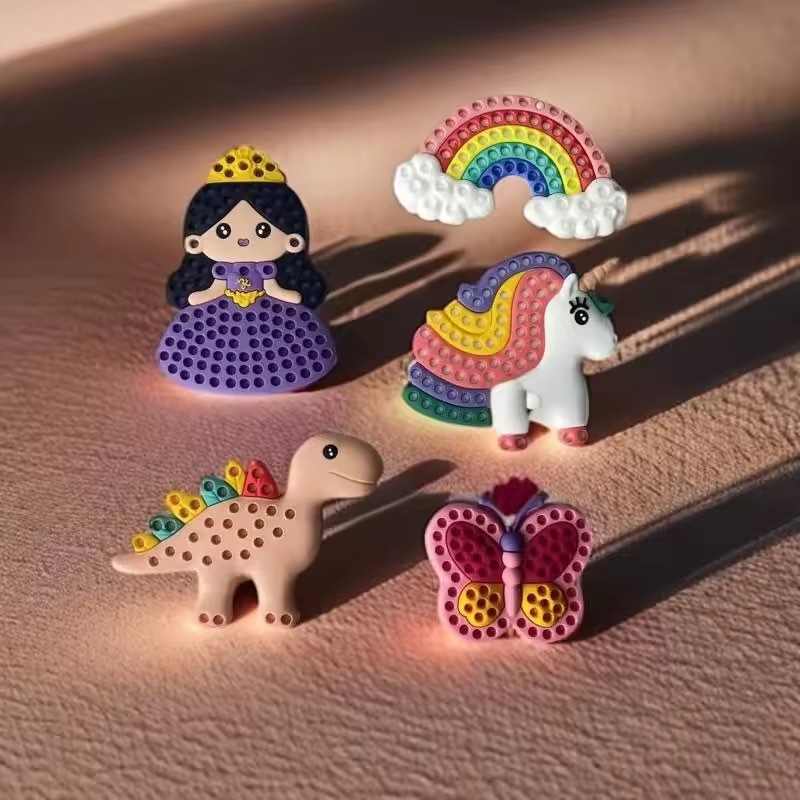 Panpan เด็ก DIY5D การ์ตูนเพชรสติกเกอร์ตัวละครพิมพ์กล่องสีของขวัญสําหรับเด็กผู้หญิง - รูปที่ 4