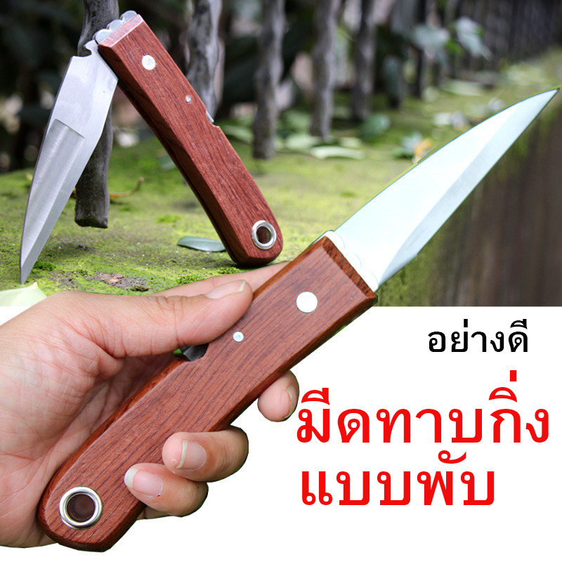 มีดพับสำหรับต่อกิ่งแบบสเตนเลสสำหรับทำสวน มีดตัดกิ่งพันธุ์ไม้ มีดต่อกิ่งสำหรับตัดกิ่งพันธุ์ไม้ มีดอเนกประสงค์