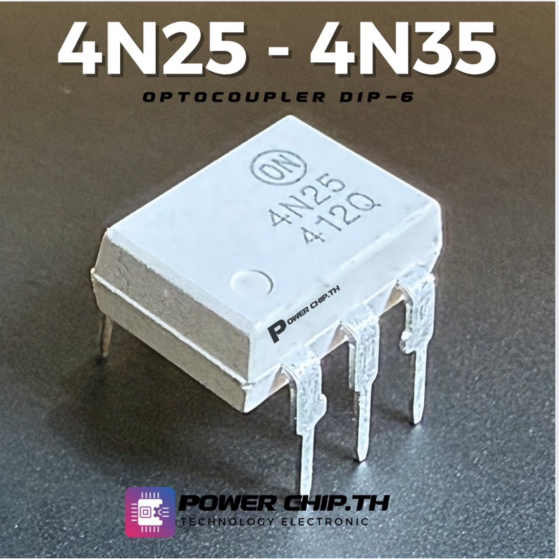 4N25 4N35  Optocoupler ออปโตคัปเลอร์ ของใหม่คุณภาพจากโรงงาน ยี่ห้อ Onsemi แท้ (1ชิ้น)