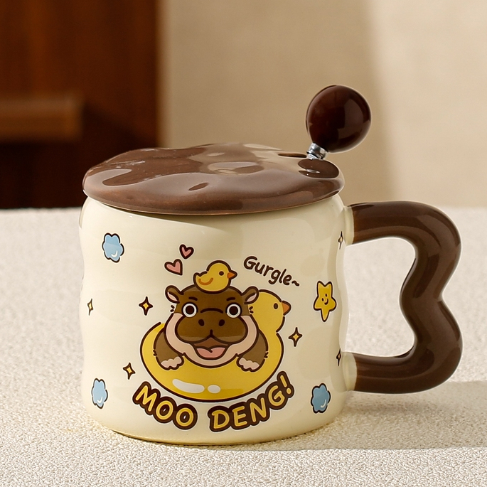 เซตแก้วกาแฟ ลายน้องหมูเด้ง+กล่องของขวัญ ชาวออฟิศ นักเรียน นักศึกษา ต้องชอบ ราคาถูก