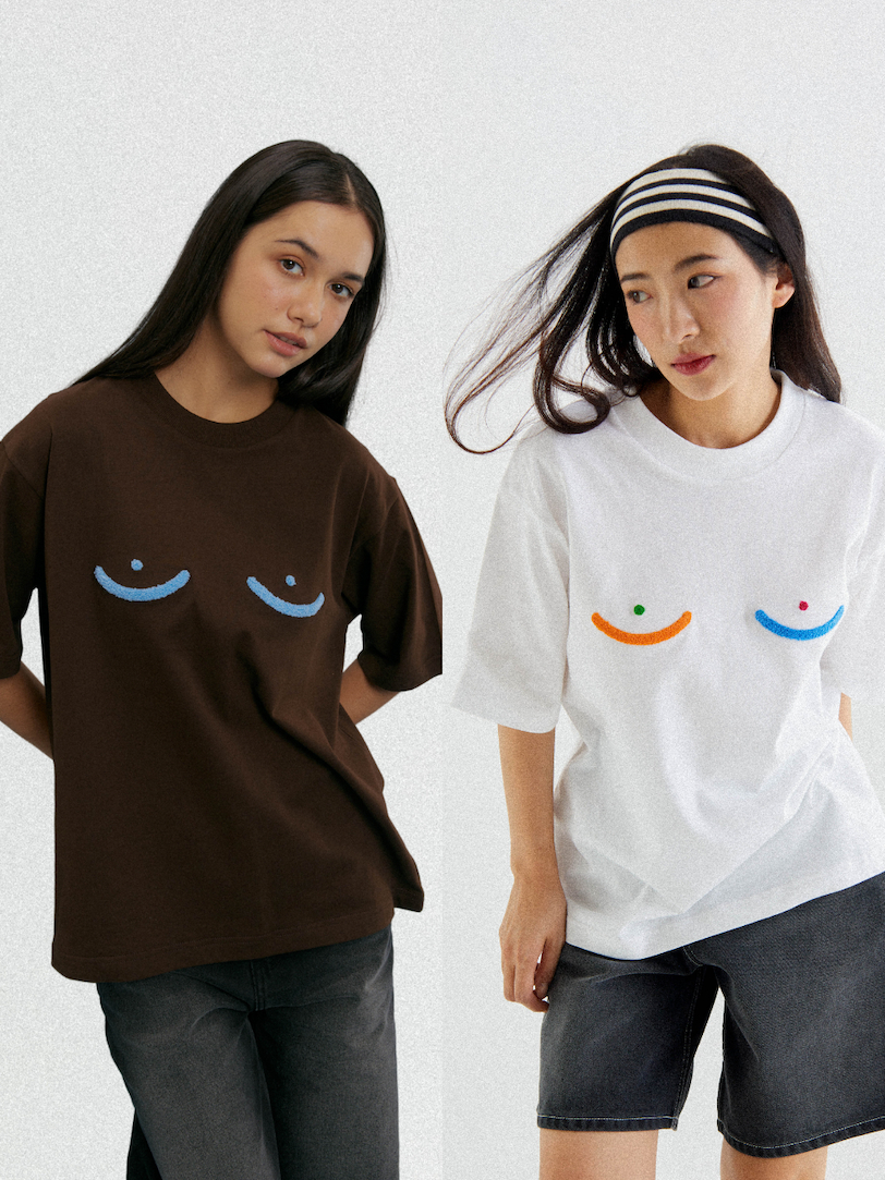 ENDOFMARCH | MILKY OVERSIZED TEE เสื้อยืดปักขนฟู 100% Cotton Supersoft