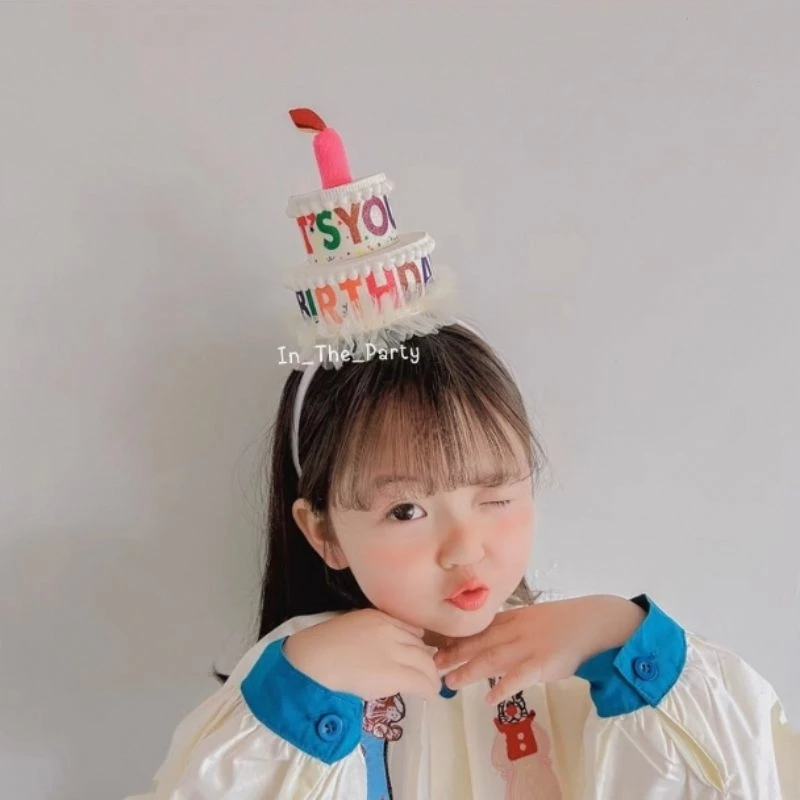 (ร้านไทย ส่งไว) ที่คาดผมเค้กวันเกิด คาดผม happy birthday หมวกวันเกิด